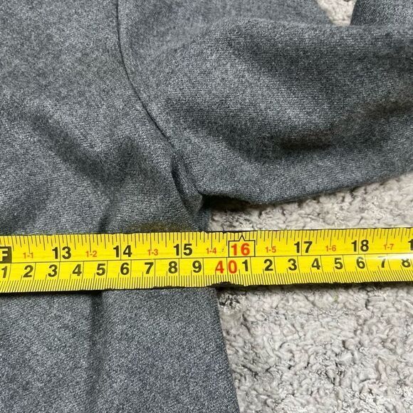 Theory Women’s Wool 3/4 Sleeve Grey Midi Dress - Picture 6 of 7